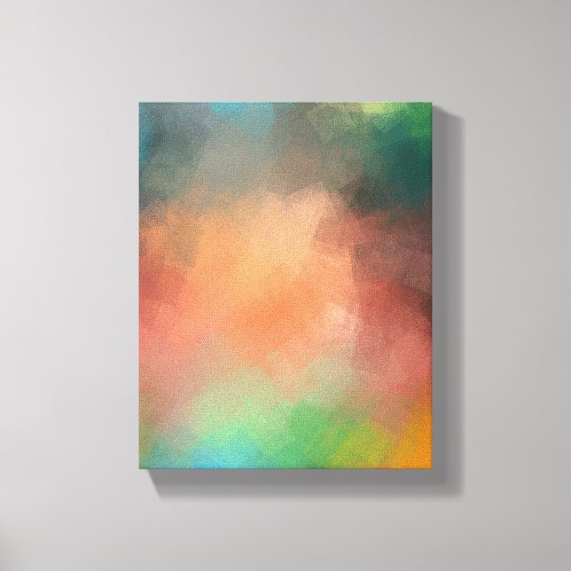 Abstrakt Art Colorado Modern Black Red Green Leinwanddruck (Vorderseite)