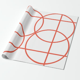 Abstrakt Art Coral Lines Muster Geschenkpapier