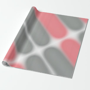 Abstrakt Art Coral Pink Grau Muster Geschenkpapier