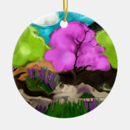 Abstrakt Art Cotton Candy Trees Keramik Ornament