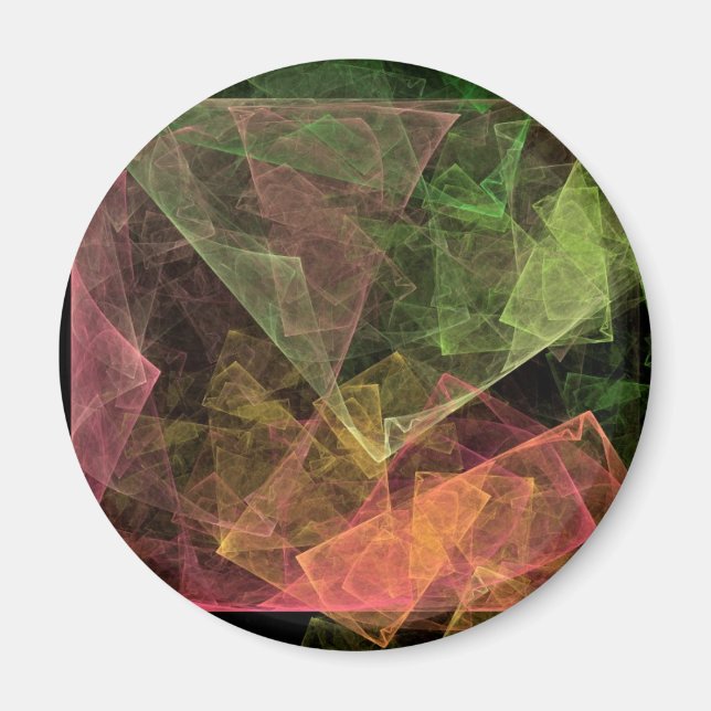 Abstrakt Art Cubic Space Magnet (Vorne)