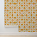 Abstrakt Art Deco Orange Sun on White Tapete<br><div class="desc">Das ist ein elegantes,  abstraktes Deko-Sonnenmuster in Kreisen mit schönen Linien auf hellem Hintergrund.Es ist ein großartiges,  aussehendes Hintergrundbild für Ihre Zuhause</div>