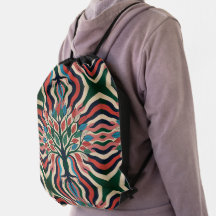 Abstrakt Art Drawstring Backpack