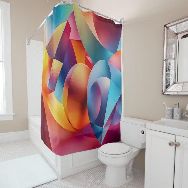 Abstrakt Art Duschvorhang (Beispiel)