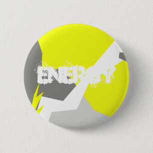Abstrakt Art Energy Yellow Gray Button