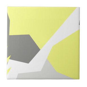 Abstrakt Art Energy Yellow Gray Fliese