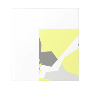 Abstrakt Art Energy Yellow Gray Notizblock
