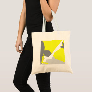 Abstrakt Art Energy Yellow Gray Tragetasche