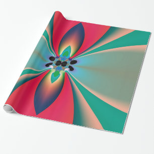 Abstrakt Art Funky Blume Geschenkpapier
