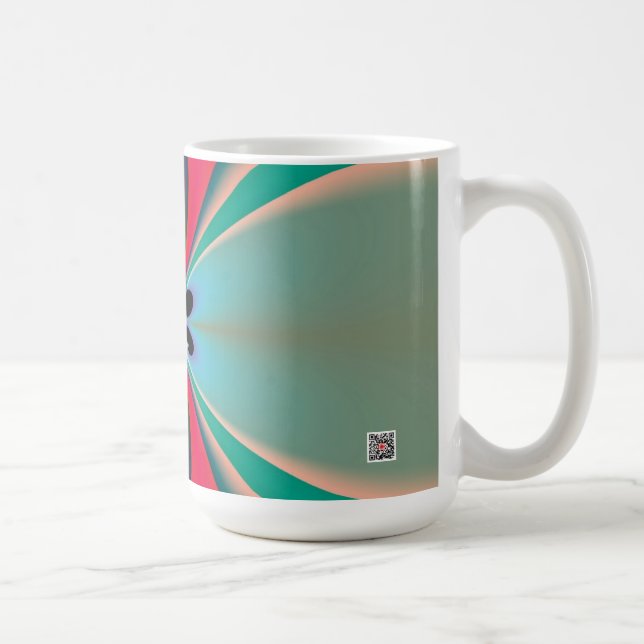 Abstrakt Art Funky Blume Kaffeetasse (Rechts)