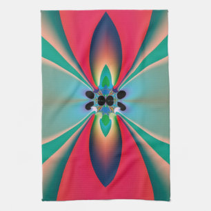 Abstrakt Art Funky Blume Küchentuch