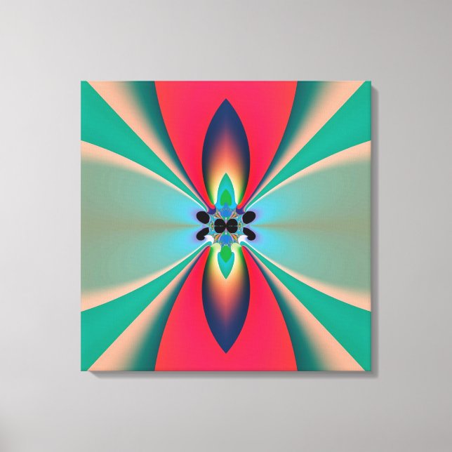 Abstrakt Art Funky Blume Leinwanddruck (Vorderseite)