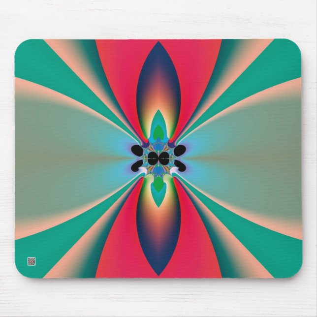 Abstrakt Art Funky Blume Mousepad (Vorne)