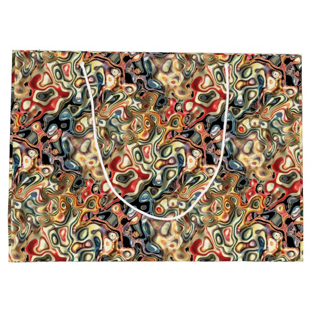 Abstrakt Art Gift Bag Große Geschenktüte (Rückseite)