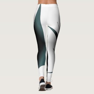Abstrakt Art Gray Schwarz-weiß Leggings