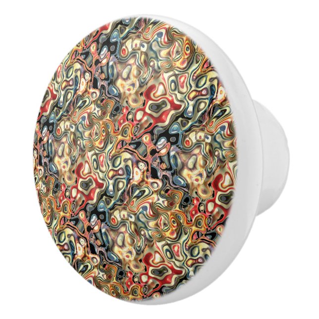 Abstrakt Art Keramik Pull Keramikknauf (Rechts)