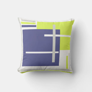 Abstrakt Art Lavender Blue Gray Gelbe Pasta Kissen