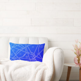 Abstrakt Art Lila Blue Line Circles Minimalismus Lendenkissen