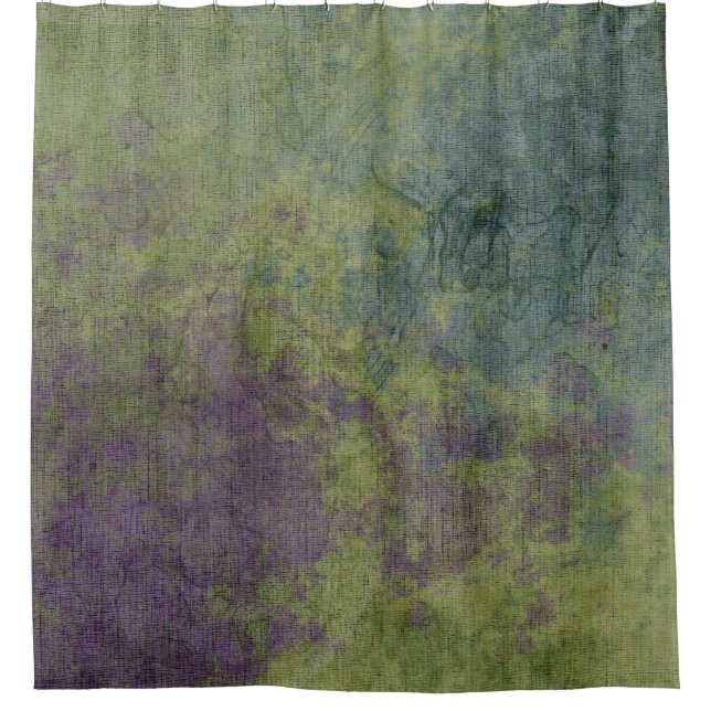 Abstrakt Art Lila Blue Modern Duschvorhang (Vorderseite)