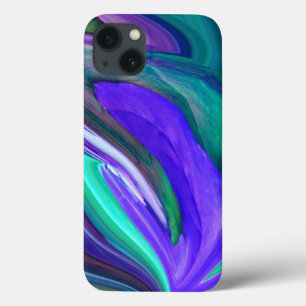 Abstrakt Art Lila N Aquamarin Leaf iPad Fall Case-Mate iPhone Hülle