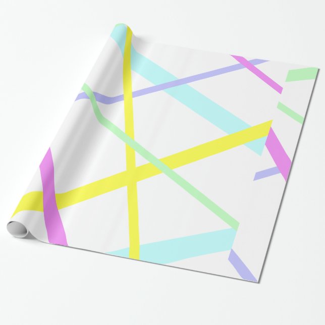 Abstrakt Art Lines Wrapping Paper Geschenkpapier (Ungerollt)
