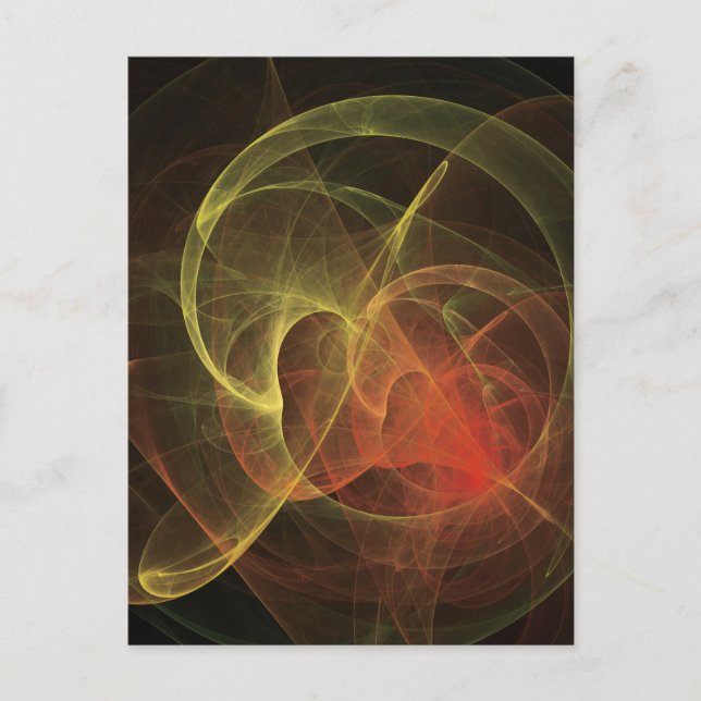Abstrakt Art Magic Flame Postkarte (Vorderseite)