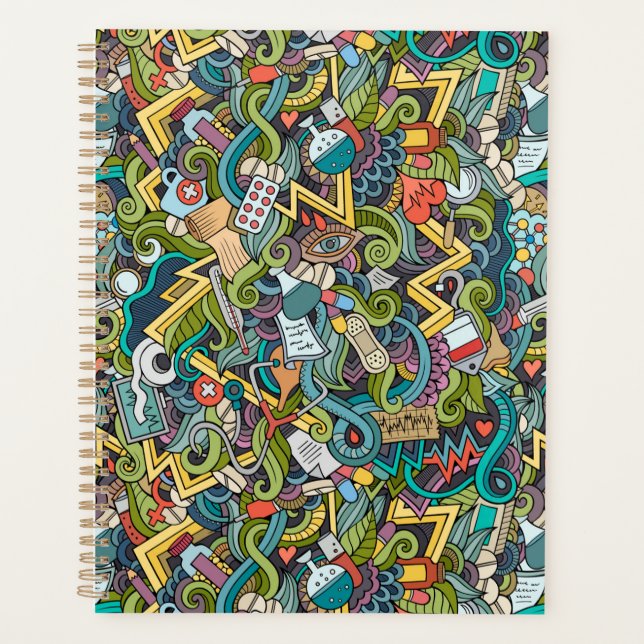 Abstrakt Art Medical Icon Muster Planer (Vorderseite)