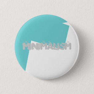 Abstrakt Art Minimalismus Blaues Weiß Button