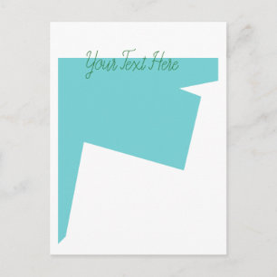 Abstrakt Art Minimalismus Blaues Weiß Postkarte