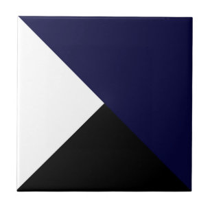 Abstrakt Art Minimalismus Dunkelblau Schwarz-weiß Fliese