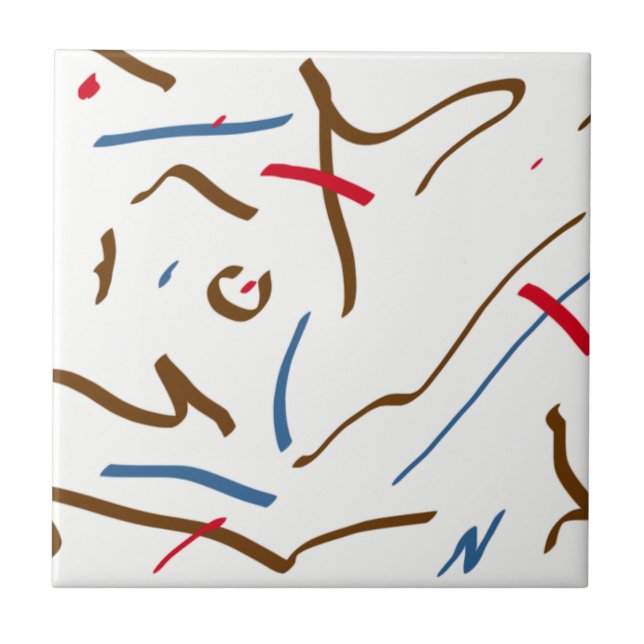 Abstrakt Art Minimalismus Fliese (Vorderseite)