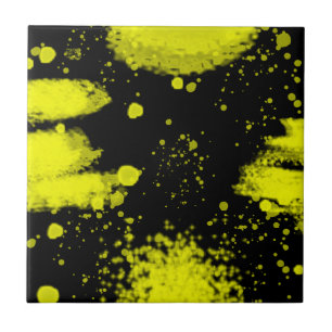 Abstrakt Art Minimalismus Schwarz Gelb Fliese
