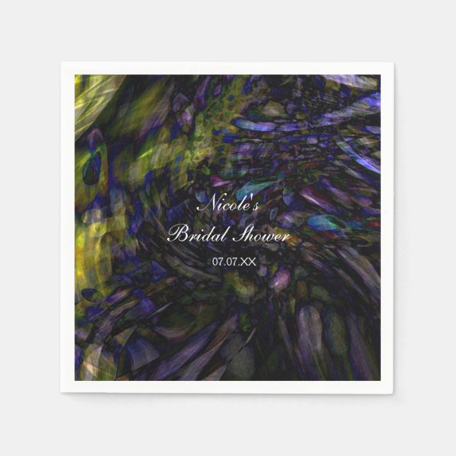 Abstrakt Art Modern Color Splash Geburtstagsparty Serviette (Vorderseite)