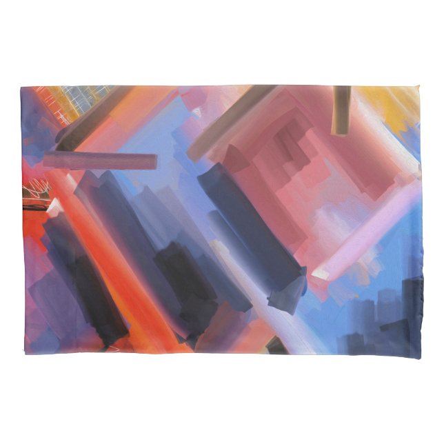 Abstrakt Art Moderne Farbtöne Kissenbezug (Vorderseite)