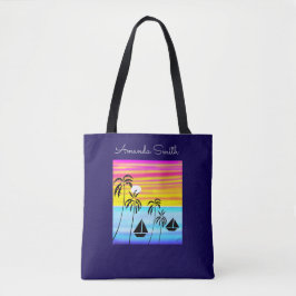 Abstrakt Art Modernes tropisches Sonnenuntergang S Tasche