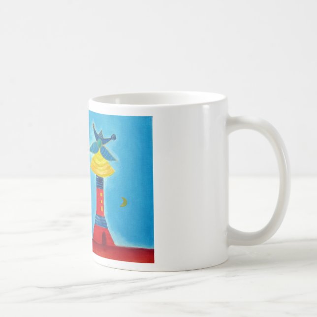 Abstrakt Art Painting Paar Relationship Liebe Tass Kaffeetasse (Rechts)