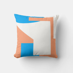 Abstrakt Art Pastel Coral Lavender Blue Kissen