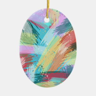 Abstrakt Art Pastel Keramik Ornament