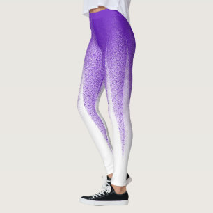 Abstrakt Art Pastel Lavendel Lila White Leggings
