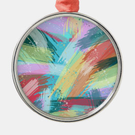 Abstrakt Art Pastel Ornament Aus Metall