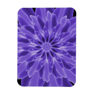 Abstrakt Art Periwinkle Blume Magnet