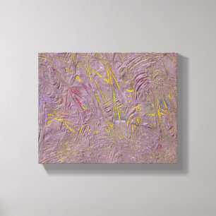 Abstrakt Art Pink Yellow Green Trendy Modern Leinwanddruck