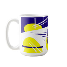 Abstrakt Art Positive Vibes Yellow Blue White
