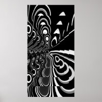 Abstrakt Art Poster Ultra Modern Schwarz-weiß Grau