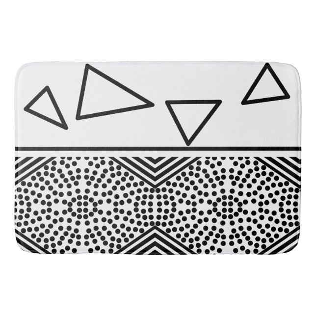 Abstrakt Art Pyramid Triangle Lines Muster Badematte (Vorderseite)