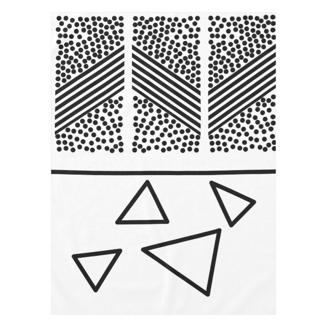 Abstrakt Art Pyramid Triangle Lines Muster Tischdecke (Vorderseite)