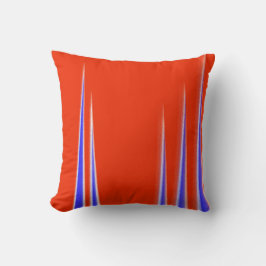 Abstrakt Art Red Blue White Minimal Kissen