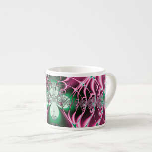 Abstrakt Art Red Blume Espressotasse
