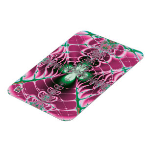Abstrakt Art Red Blume Magnet