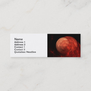 Abstrakt Art Red Galaxy Mini Visitenkarte